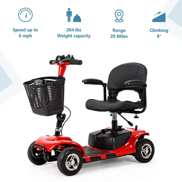 UltraLite Mobility 4-Wheel Scooter, Portable & Lightweight, 14-Mile Range, Model A898 - Image 7