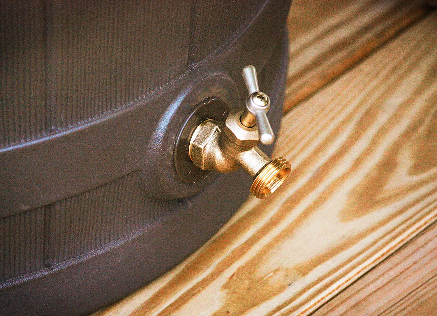 50 Gallon Plastic Outdoor Home Rain Barrel Water Storage Collector - Image 8