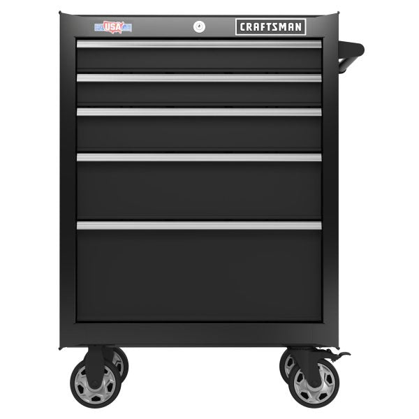 2000 Series 26.5-in W x 37.5-in H 5-Drawer Steel Rolling Tool Cabinet (Black) - Image 4