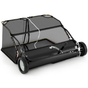 Lawn Sweeper Tow Behind with Large-Capacity Hopper Bag