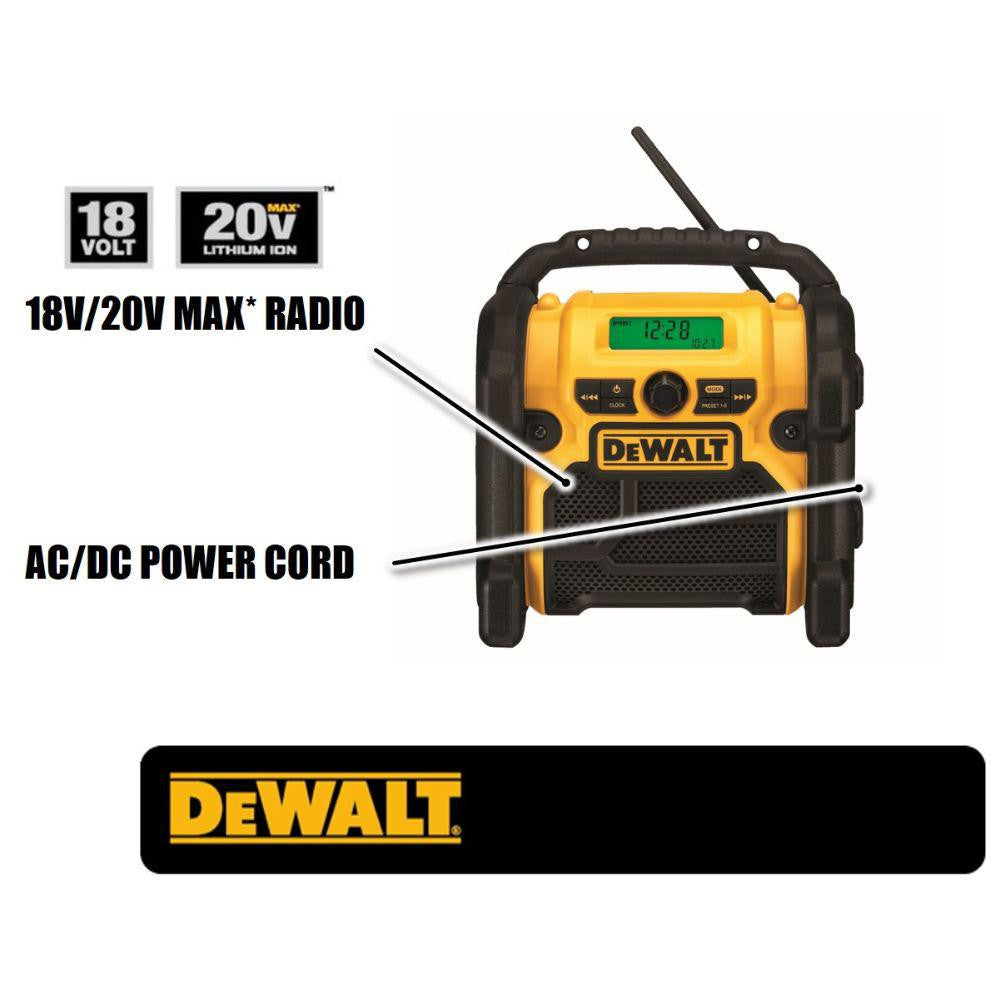 2025 20-Volt MAX Compact Corded / Cordless Worksite Radio - Image 2