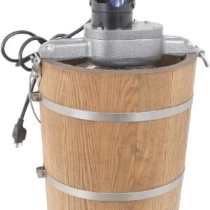 6 qt Country Ice Cream Maker Classic Wooden Tub Country Electric Motor