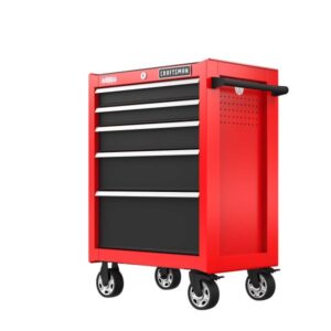 2000 Series 26-in W x 36.5-in H 5-Drawer Steel Rolling Tool Cabinet (Red)