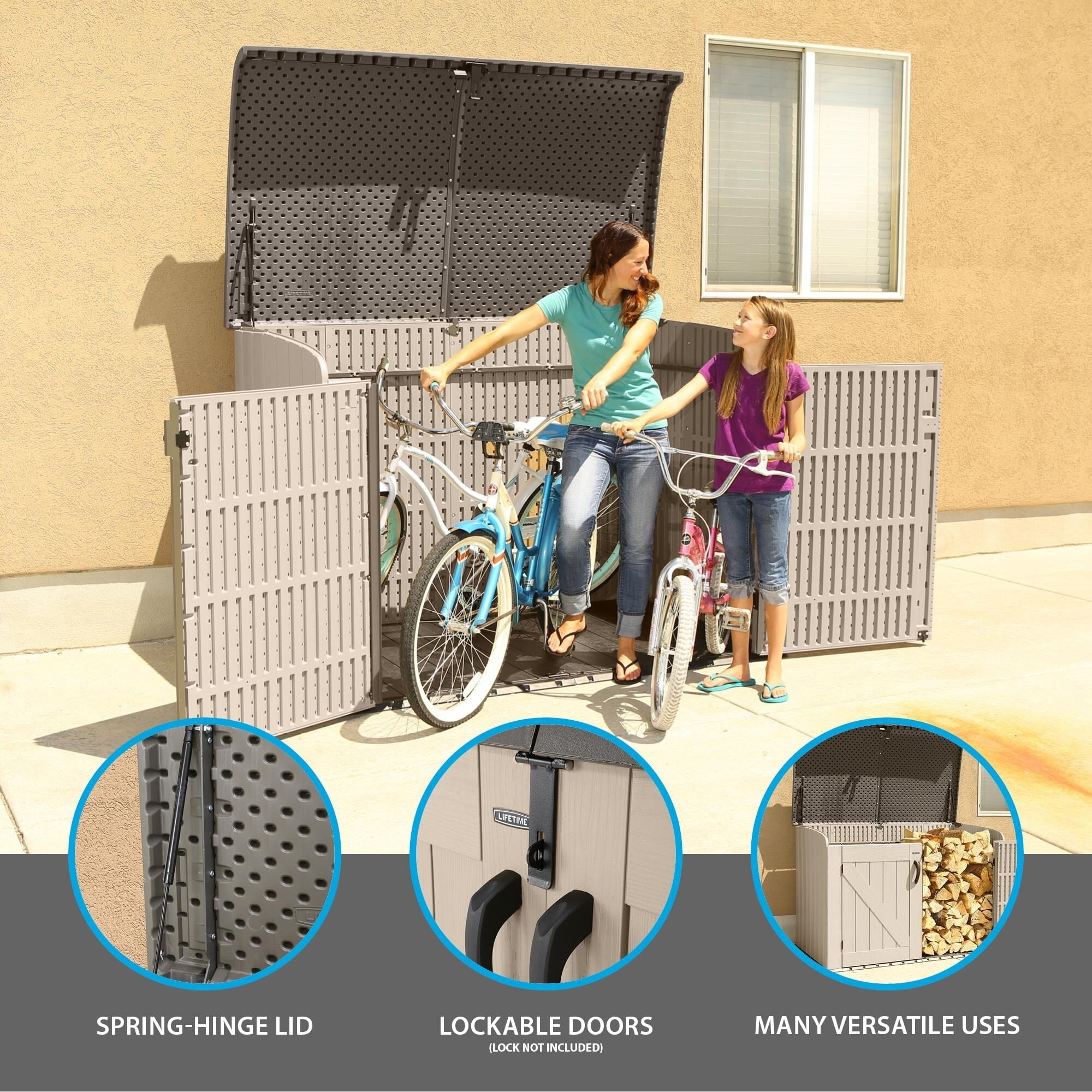 Lifetime Horizontal Storage Shed (75 cubic feet), 60170 - Image 5