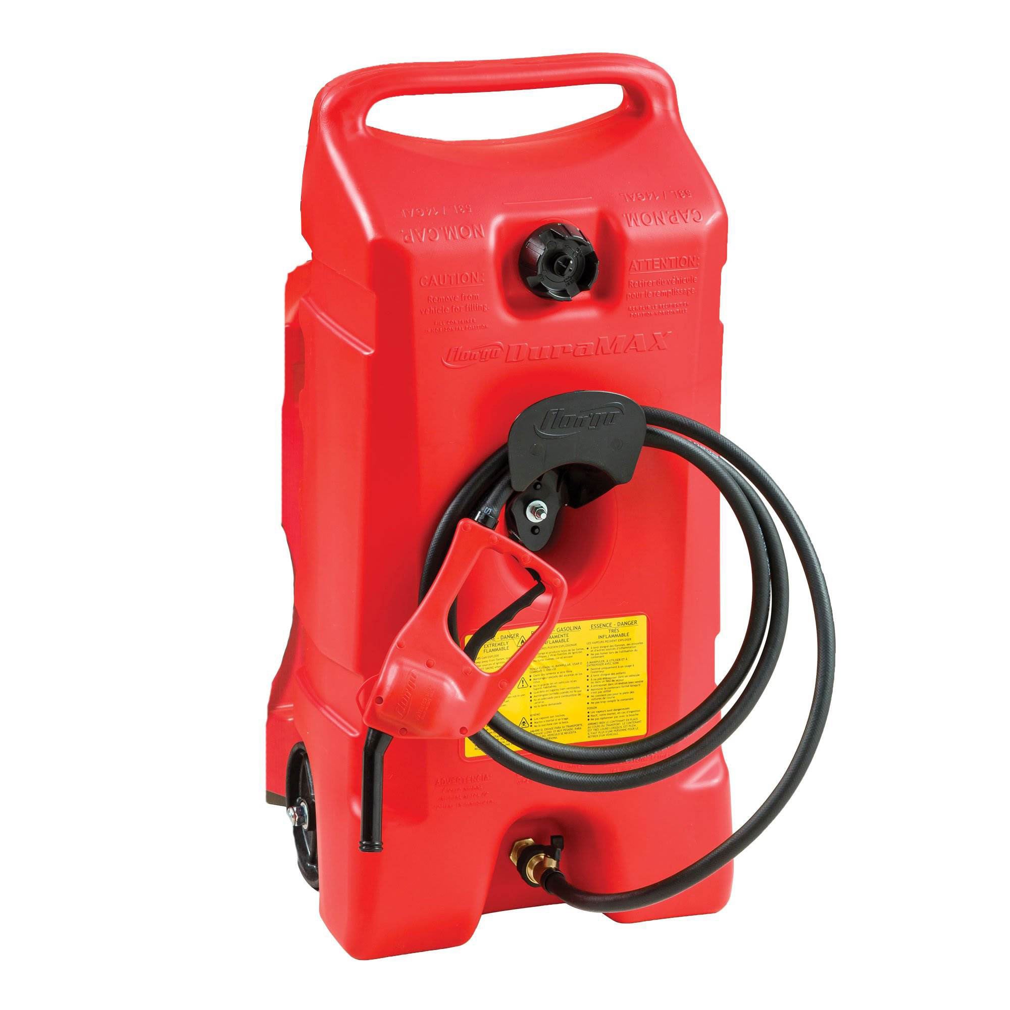 14 Gallon Portable Gas Fuel Tank with Pump, 2 Pack, Red - Image 12