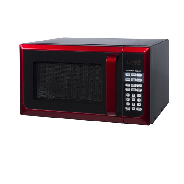 Beach Stainless Steel 0.9 Cu. ft. Red Microwave Oven, Red Stainless Steel - Image 2