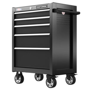 2000 Series 26.5-in W x 37.5-in H 5-Drawer Steel Rolling Tool Cabinet (Black)