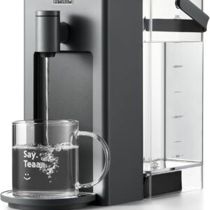 3-liter instant hot water dispenser, desktop water heater, with 8 temperature settings and 5 water volume options, quickly heats up, highly suitable for home and office use, featuring a warm and pleasant light green design.