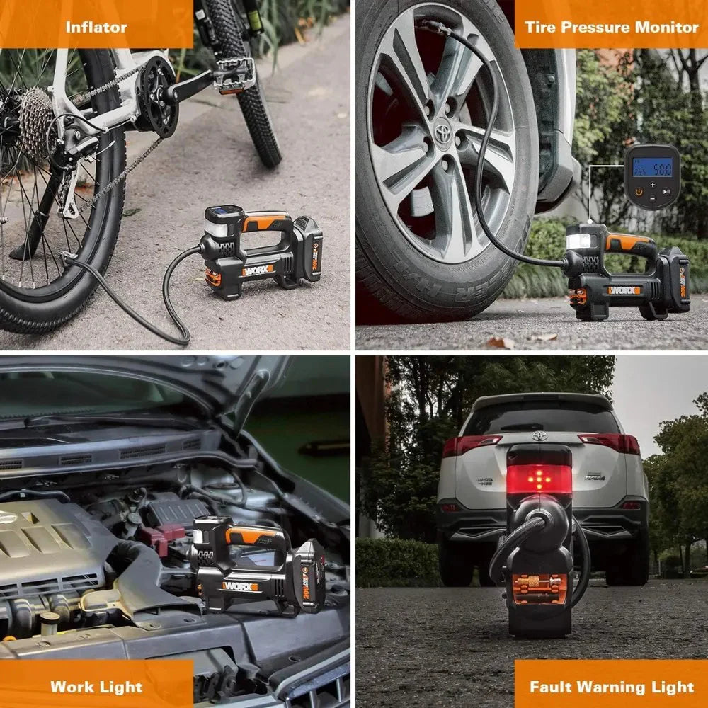 20V MAX Cordless Multi-Function Air Pump Inflator (1 x 2.0aH Battery and 1 x Charger Included) - Black - Image 4