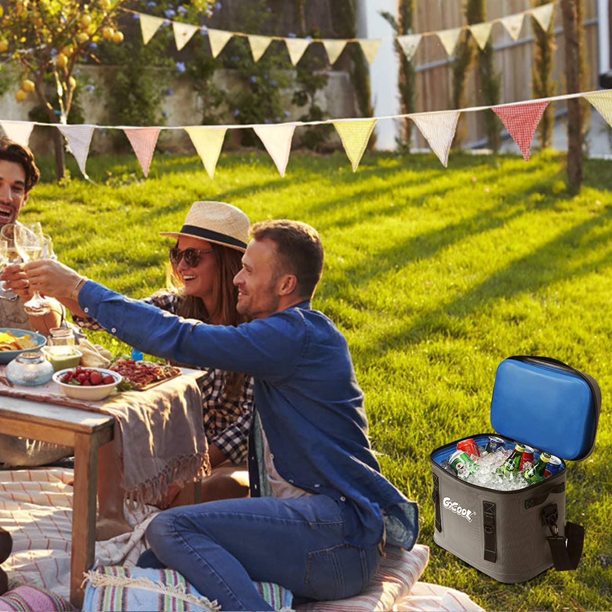 30-Can Portable Cooler Bag, Insulated Soft Camping Cooler - Image 3