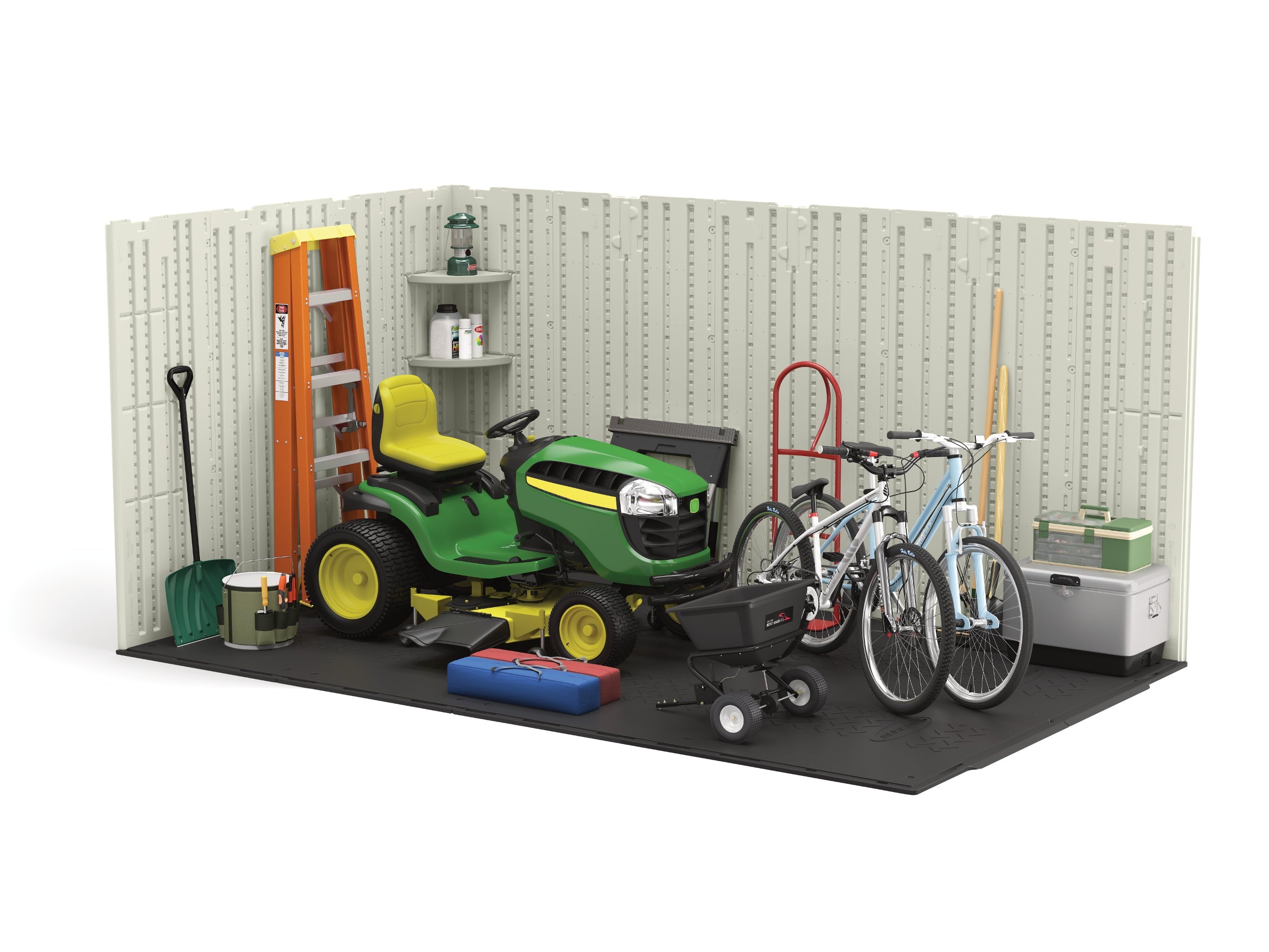 Suncast 8 x 10 ft. Metal and Resin Storage Shed, Vanilla - Image 10