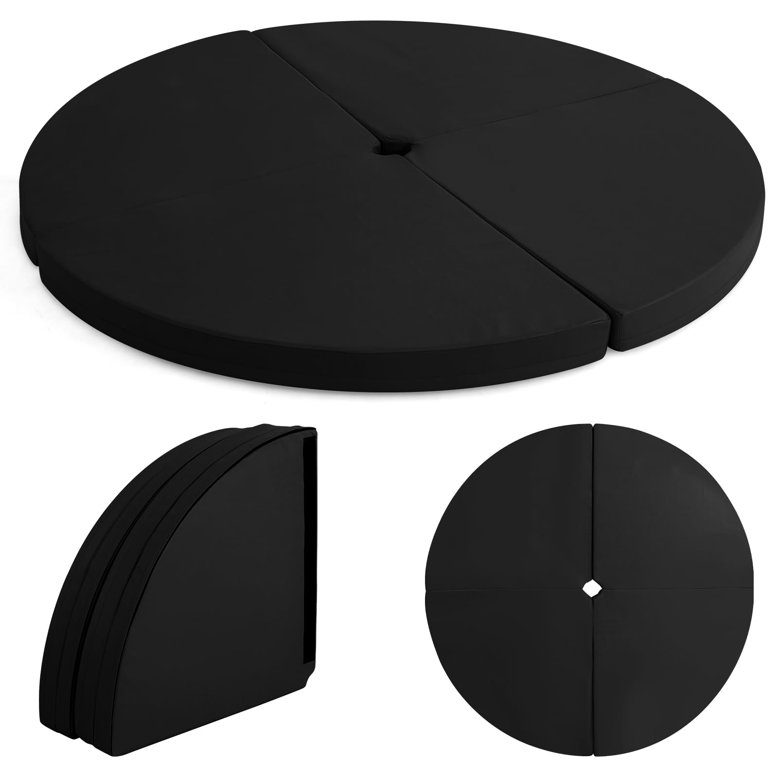 Pole Dance Crash Mat, Round Portable Yoga Mat with EPE Foam, Safety Dancing Cushion Specialized Fall Safety Padding