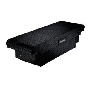 Husky 61.86 Matte Black Aluminum Low Profile Truck Tool Box for Mid-Size Trucks