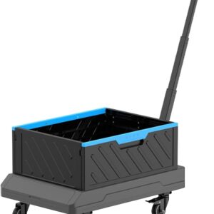 Foldable trolley: A wheeled foldable trolley, suitable for outdoor camping activities