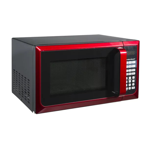 Beach Stainless Steel 0.9 Cu. ft. Red Microwave Oven, Red Stainless Steel - Image 4