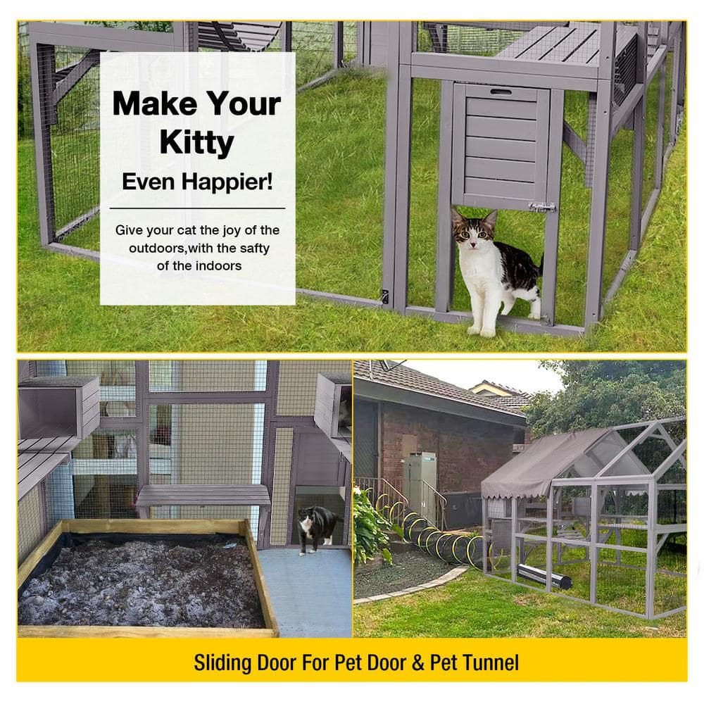 aivituvin Outdoor Cat Run : Large Cat Enclosure - Image 3
