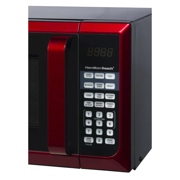 Beach Stainless Steel 0.9 Cu. ft. Red Microwave Oven, Red Stainless Steel - Image 6