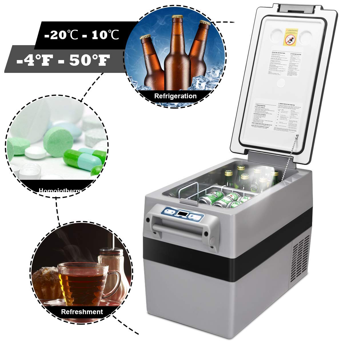 44 Quart Portable Refrigerator/Freezer Compact Vehicle Car - Image 8