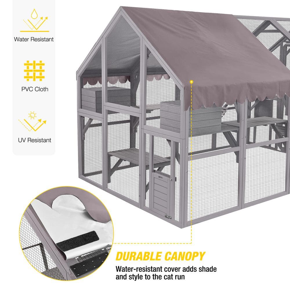 aivituvin Outdoor Cat Run : Large Cat Enclosure - Image 5