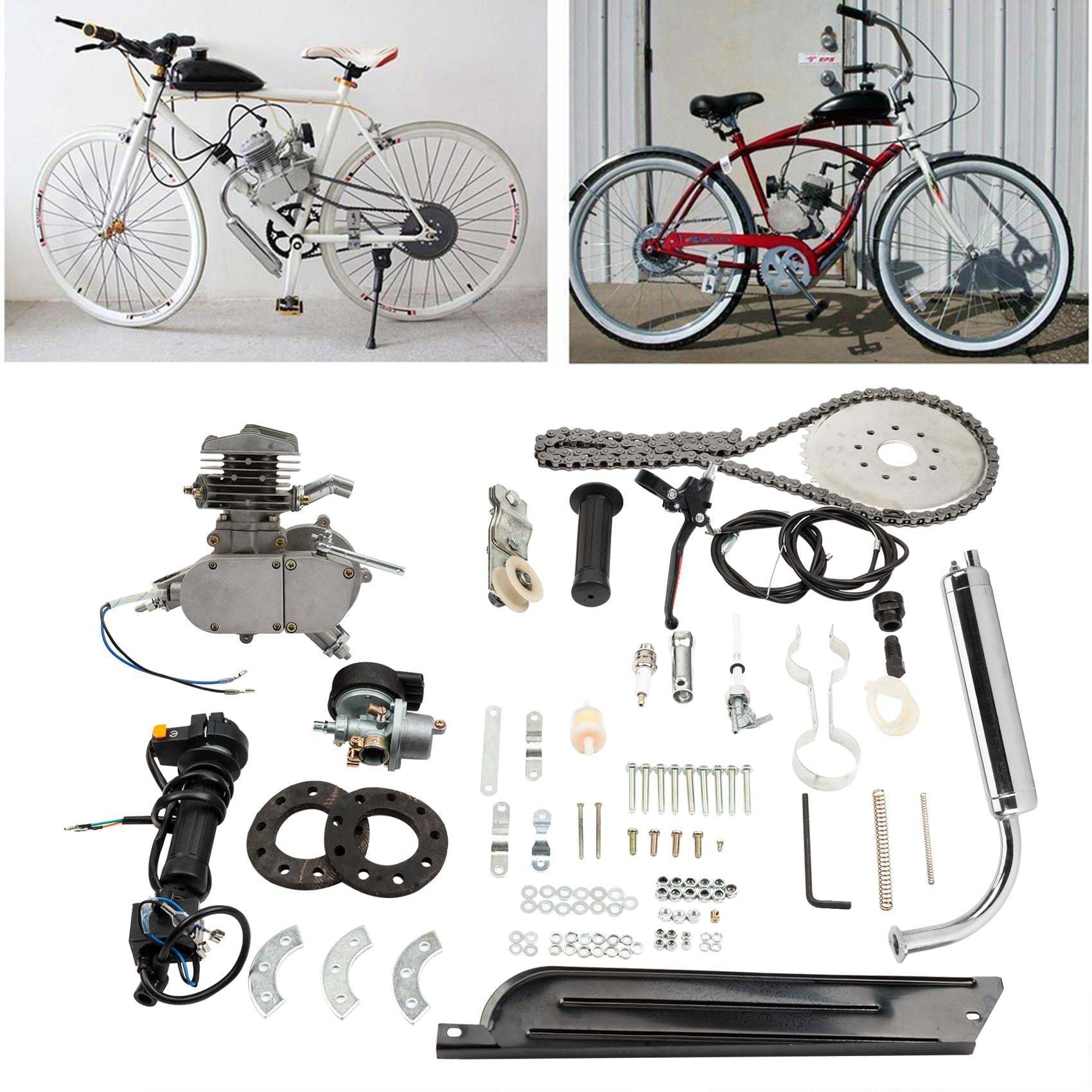 80cc 2-Stroke Engine Bike Motor Kit for 26′′ Bicycles, Silver White - Image 6