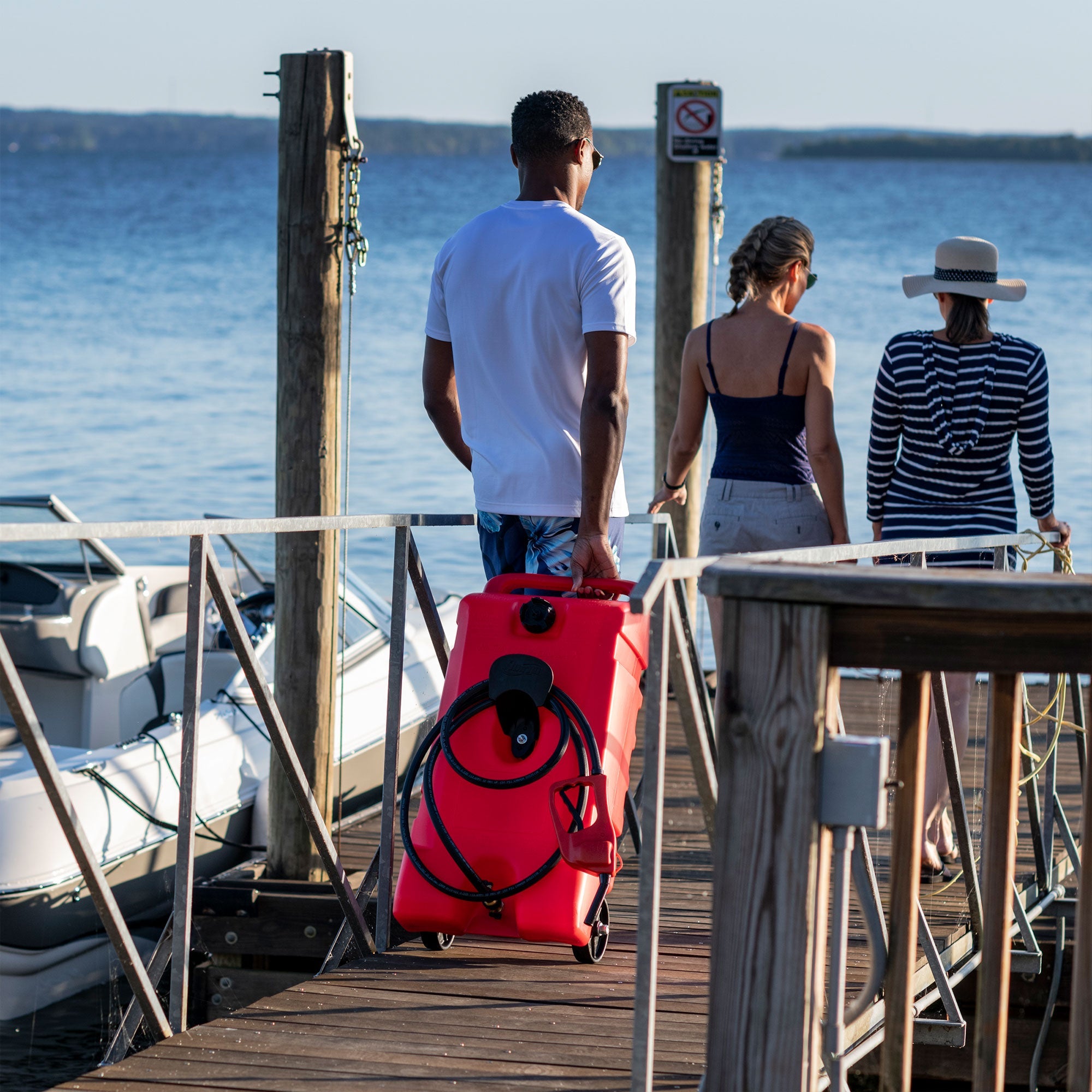 14 Gallon Portable Gas Fuel Tank with Pump, 2 Pack, Red - Image 15