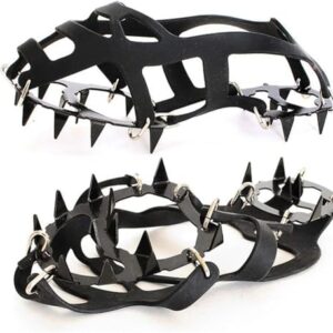 18 Teeth Anti-Slip Ice Snow Grips - Traction Cleats for Shoes & Boots, Durable Ice Grips for Winter Safety, Perfect for Hiking, Walking, and Outdoor Activities