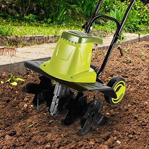 16-Inch 12-Amp Electric Tiller and Cultivator , Green - Image 2