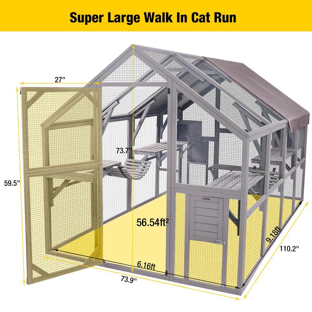 aivituvin Outdoor Cat Run : Large Cat Enclosure - Image 7