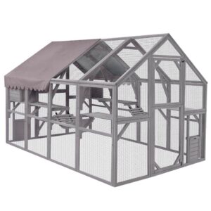 aivituvin Outdoor Cat Run : Large Cat Enclosure