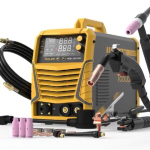 Aluminum alloy MIG welding machine, with pulse function, output power 250A, voltage 110V/220V, supports dual voltage mode, a multi-functional welding machine integrating 4 functions, can use with or without gas flux, MIG, elevated TIG, and manual arc
