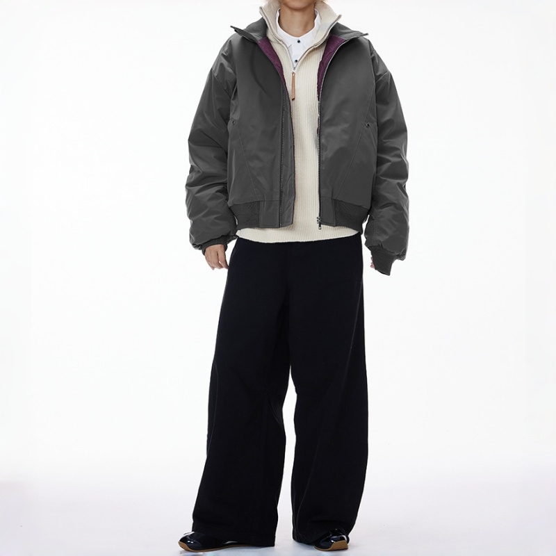 cleanfit stand collar flight jacket