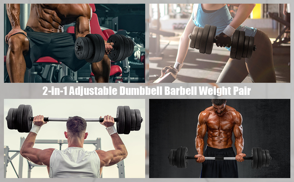 2-in-1 set barbell set