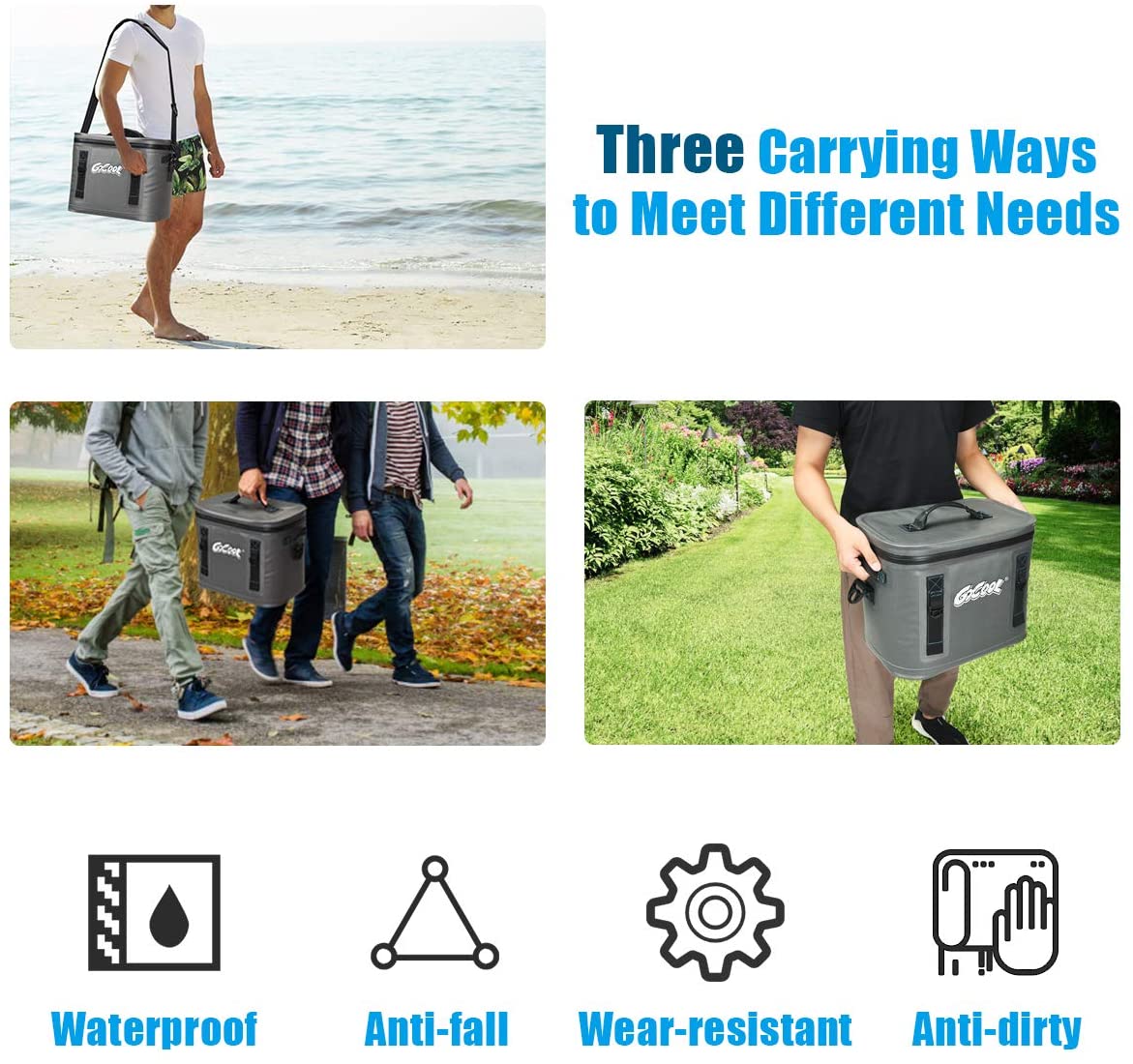 30-Can Portable Cooler Bag, Insulated Soft Camping Cooler - Image 8