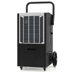 163 Pints Commercial Dehumidifier, 4500 Sq.Ft Dehumidifier with Pump & Drain Hose
