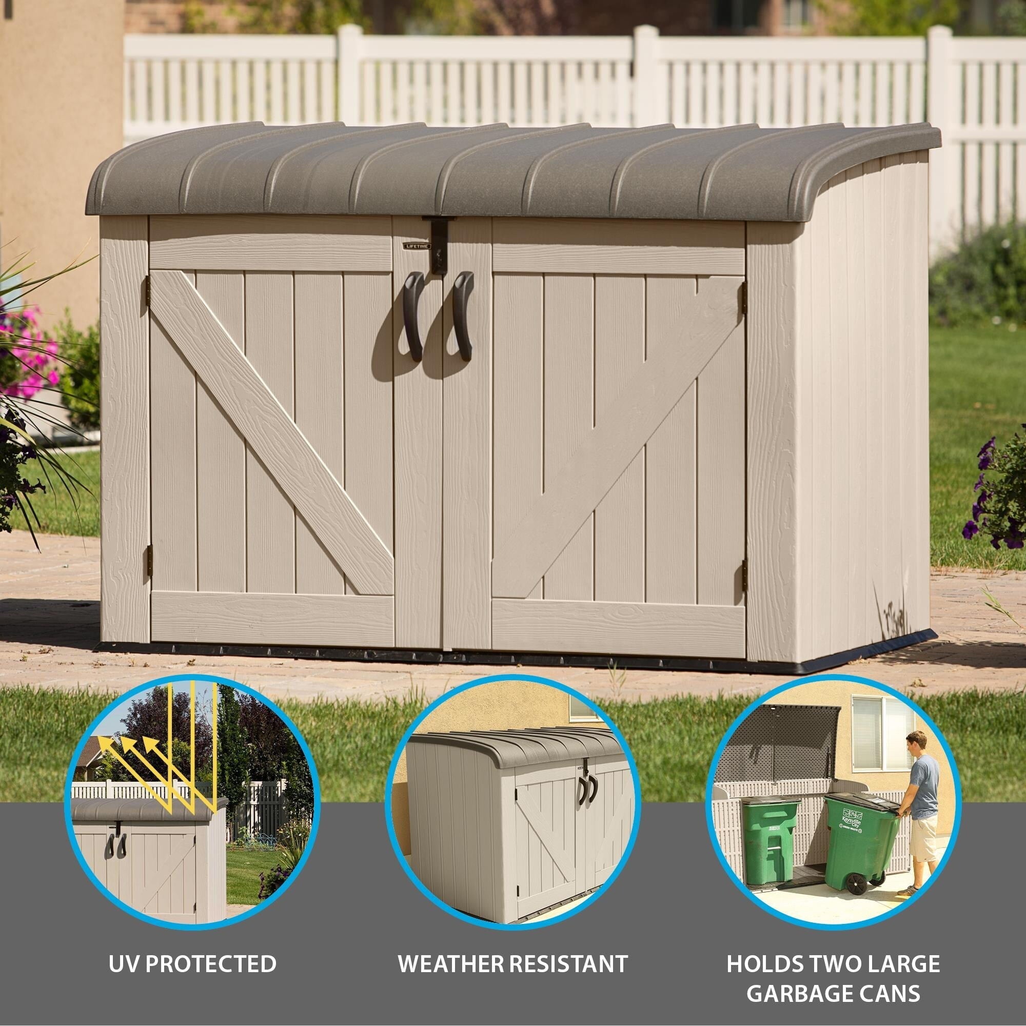 Lifetime Horizontal Storage Shed (75 cubic feet), 60170 - Image 4