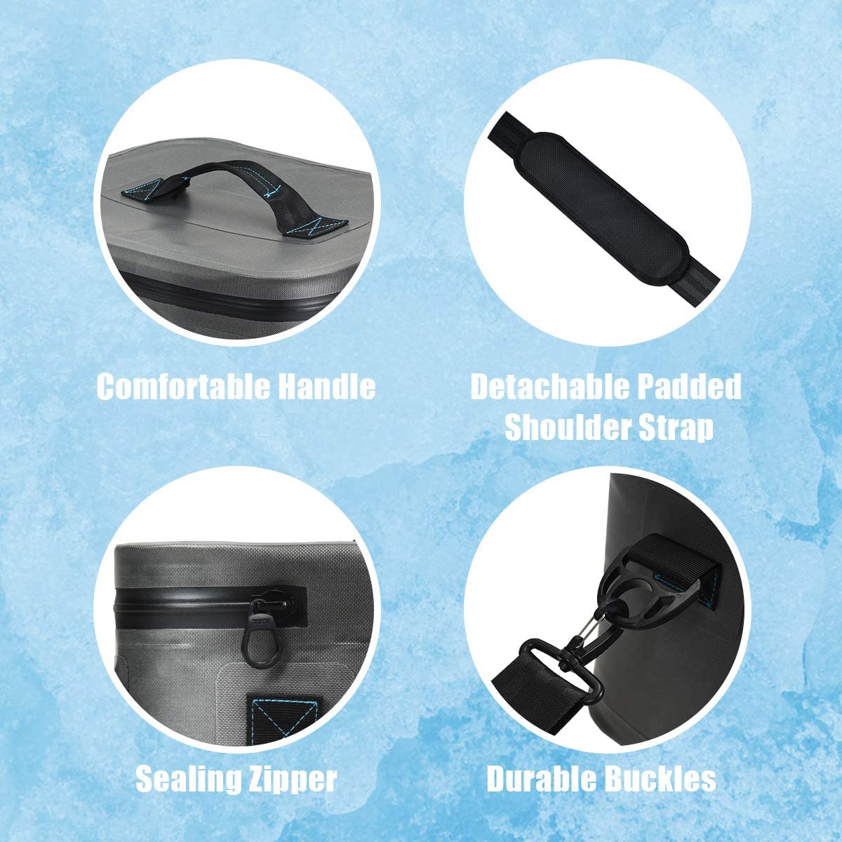 30-Can Portable Cooler Bag, Insulated Soft Camping Cooler - Image 6