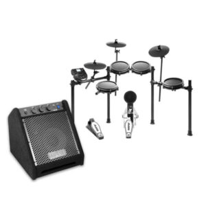 Alesis Nitro Mesh Electronic Drum Kit with DA25 Amp, Dual-Zone Snare, 8 Mesh Toms, 10 Cymbals, 25W Amp