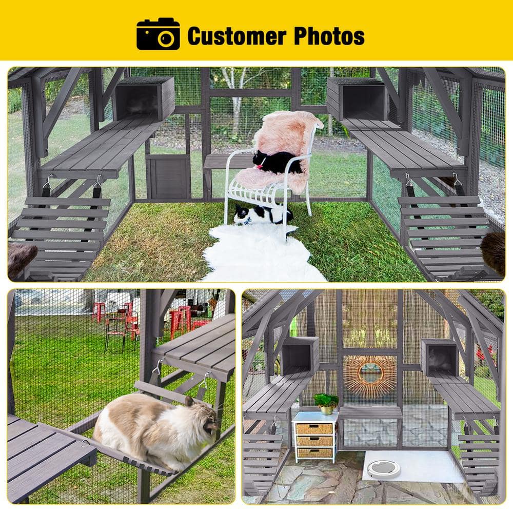 aivituvin Outdoor Cat Run : Large Cat Enclosure - Image 4