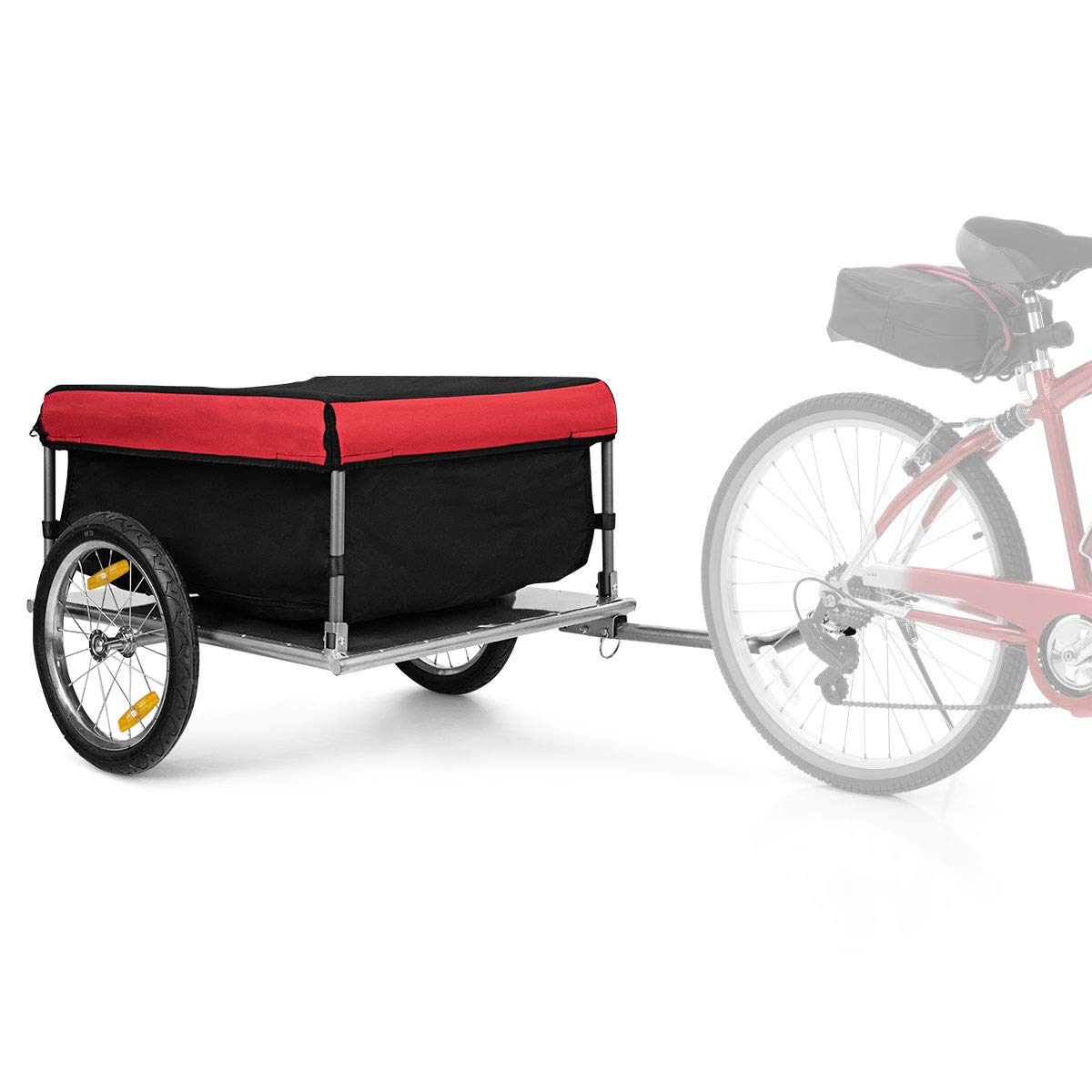 Cargo Bike Trailer, Folding Frame Quick Release 16" Wheels Bicycle Cargo Trailer - Image 8