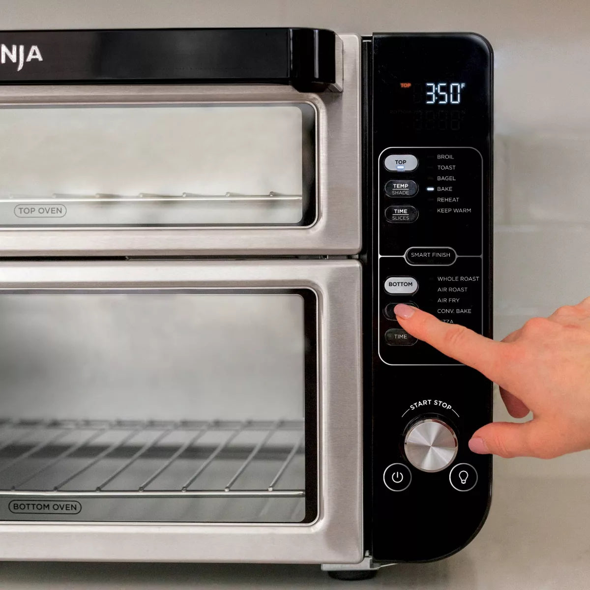 12-in-1 Double Oven with FlexDoor, FlavorSeal Smart Finish, Rapid Top Oven, Convection and Air Fry Bottom Oven DCT401 - Image 10