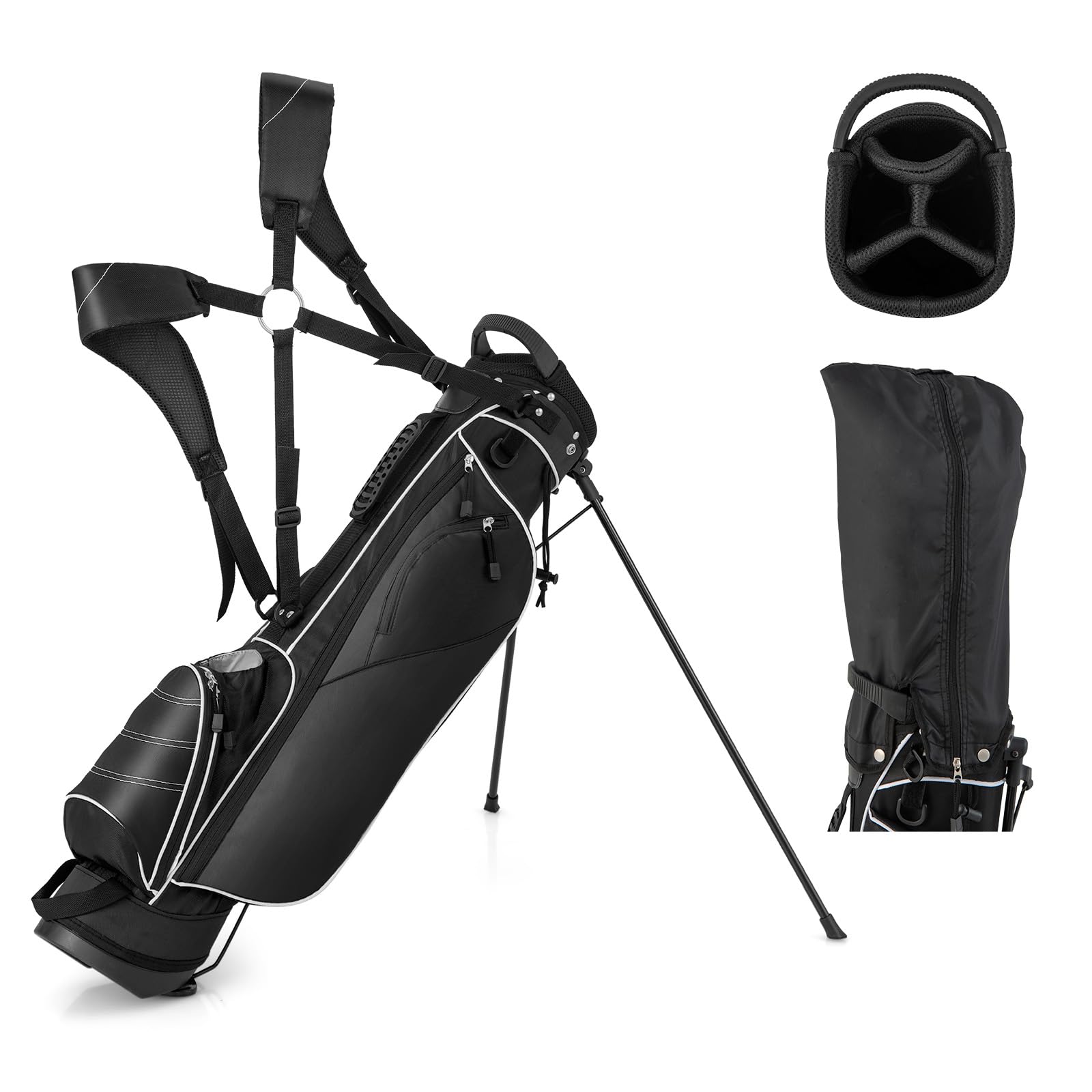 Golf Stand Bag, Lightweight Golf Club Bag with 4 Way Top Dividers - Image 9