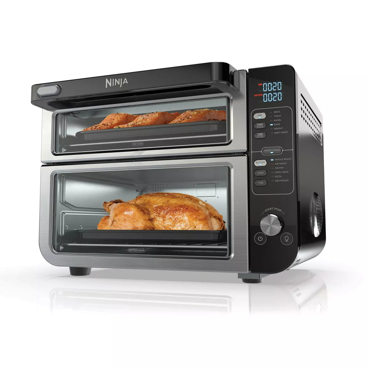12-in-1 Double Oven with FlexDoor, FlavorSeal Smart Finish, Rapid Top Oven, Convection and Air Fry Bottom Oven DCT401 - Image 9