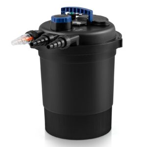 Bio Pressure Pond Filter with 13W UV-C Light, 2642 GPH Pond Filter System with Bio Balls